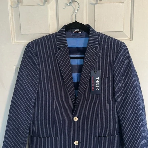NWT Tommy Hilfiger Flag Blue Suit Jacket Multiple Sizes (boys 14&18) - Picture 2 of 7